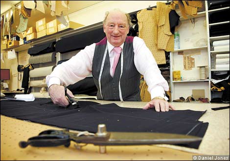 Geoffrey Golding of GD Golding tailors in St Albans began his career as an apprentice in 1963
